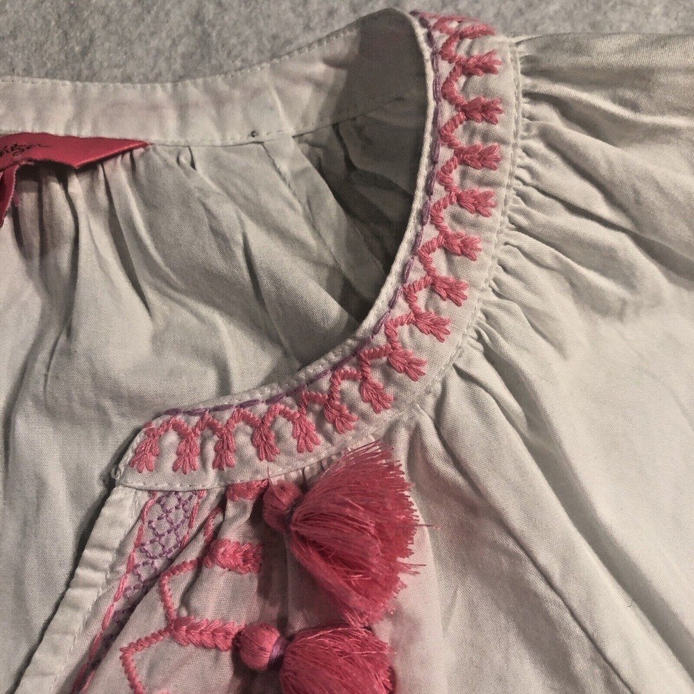 Lilly Pulitzer Kaydence Tunic Top Resort White Pink embroidery Size XXS NWT - Picture 7 of 16